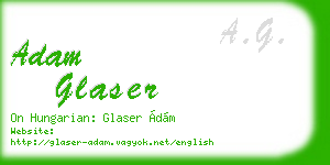 adam glaser business card